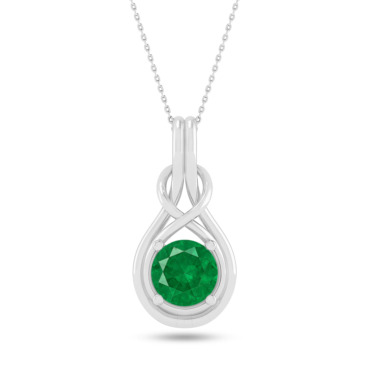 Infinity Teardrop Solitaire Pendant | Sterling Silver Birthstone Necklace | Adjustable Chain | 15 Gemstone Choices | Personalized Gemstone Pendant