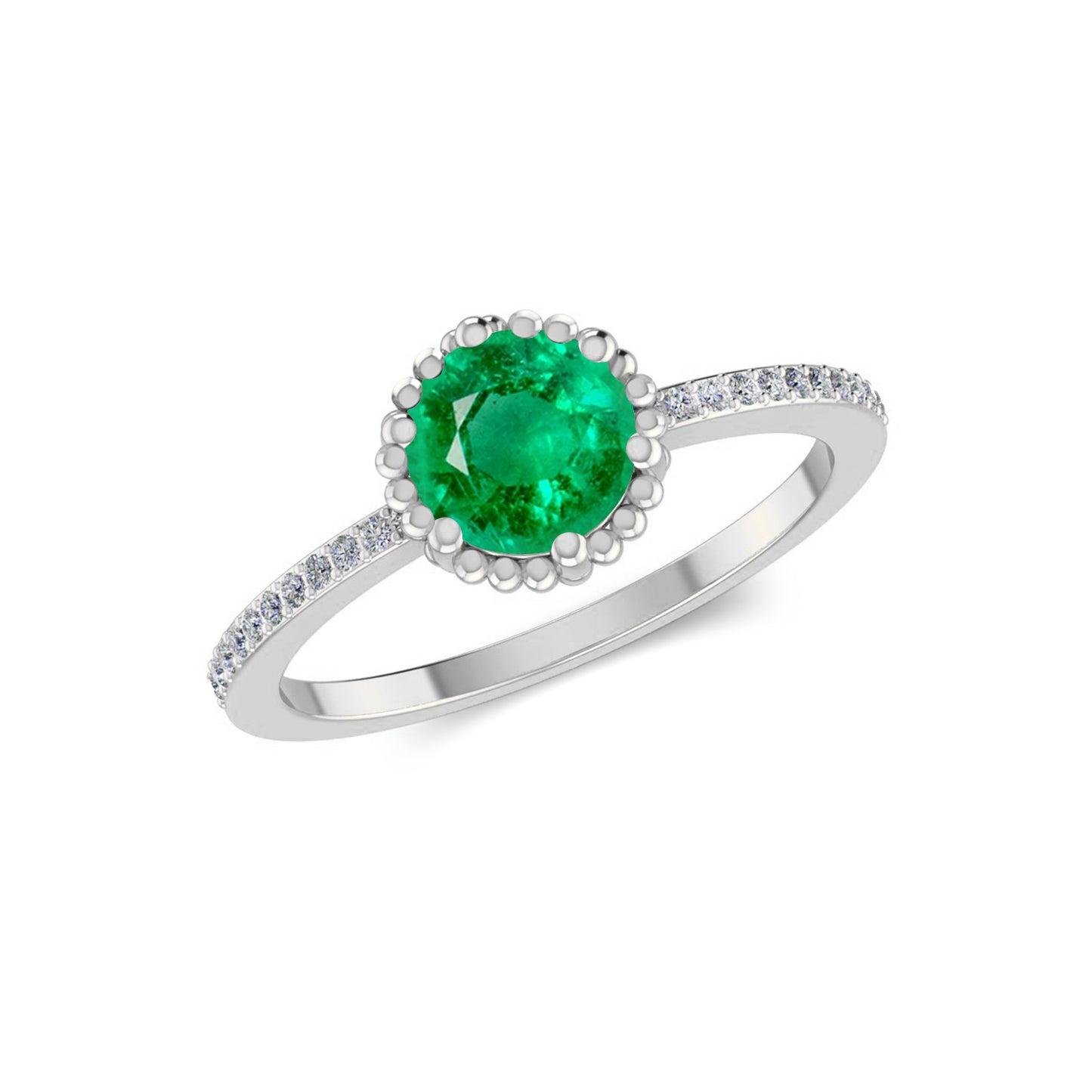 Bezel Halo Solitaire Ring | Sterling Silver Birthstone Ring | Genuine Gemstone & Diamond Studded Ring | Personalized Promise Ring | Gift for Her