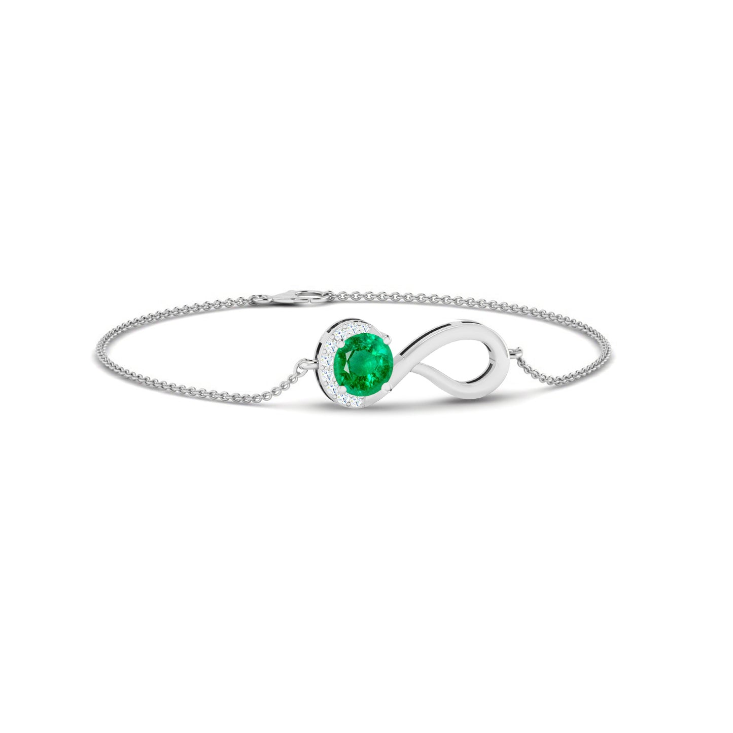 Infinity Bracelet | Sterling Silver Birthstone Bracelet | Adjustable Chain | 15 Gemstone Choices | Personalized Gemstone Bracelet Floral Vine Bracelet Canter piece