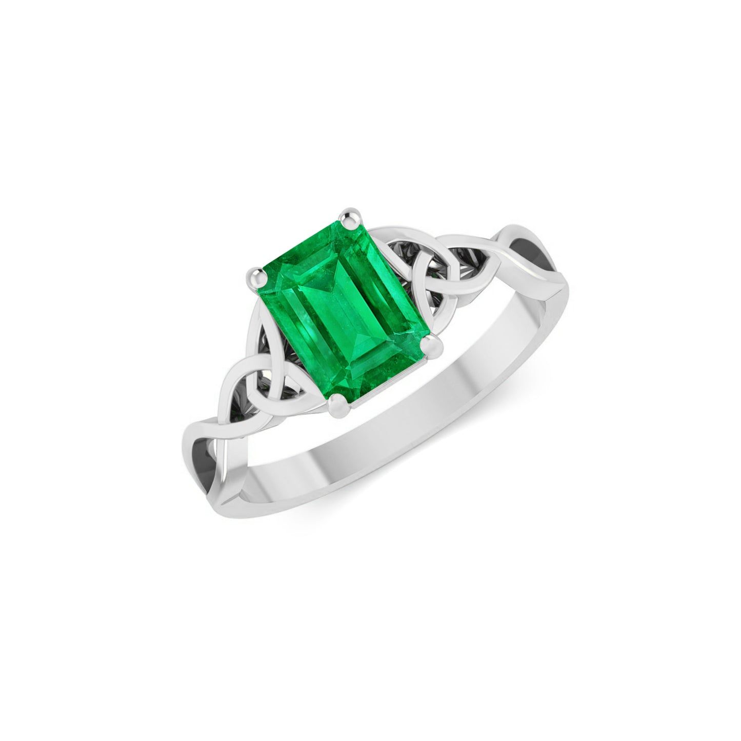Celtic Knot Solitaire Ring | Sterling Silver Birthstone Ring | Genuine Gemstone Studded Ring | Personalized Promise Ring | Gift for Her