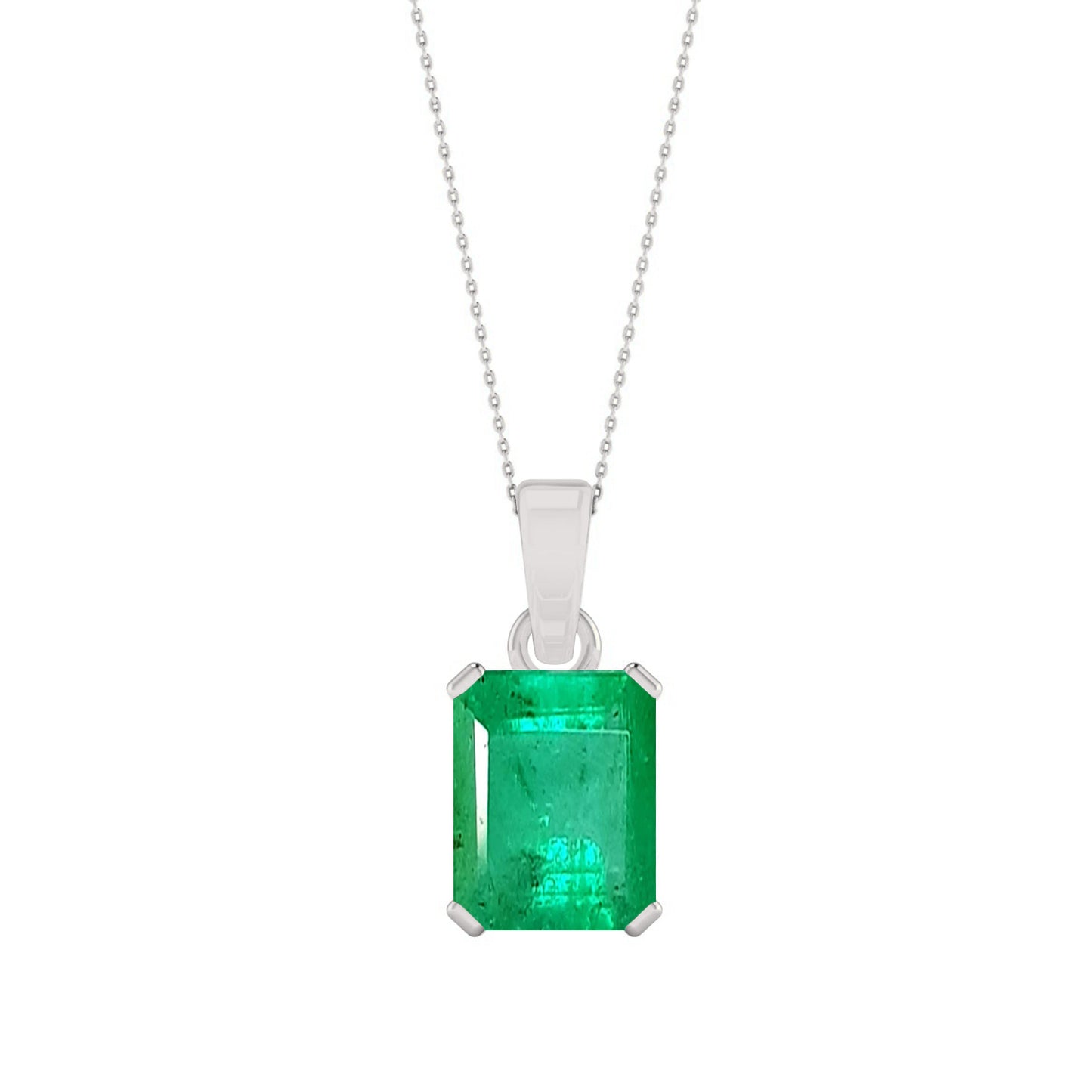 Sterling Silver Birthstone Necklace | Adjustable Chain | 15 Gemstone Choices | Personalized Gemstone Pendant