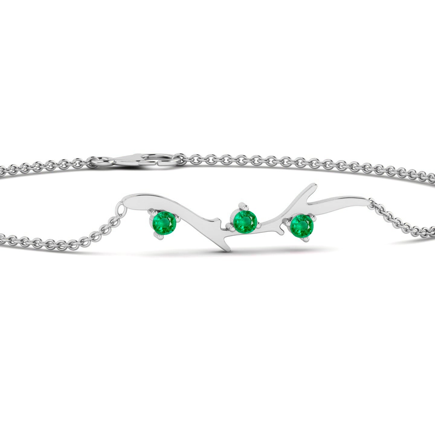 Heartbeat Bracelet | Sterling Silver Birthstone Bracelet | Adjustable Chain | 15 Gemstone Choices | Personalized Gemstone Bracelet