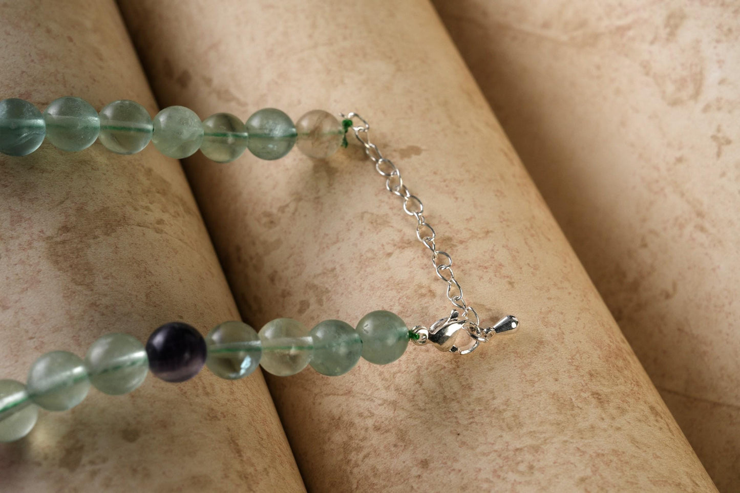 Genuine Multi Fluorite Beads Necklace / Handcrafted Adjustable Mala Necklace / 8 MM Round Smooth Beaded Necklace Jewelry For Her - AS & JG