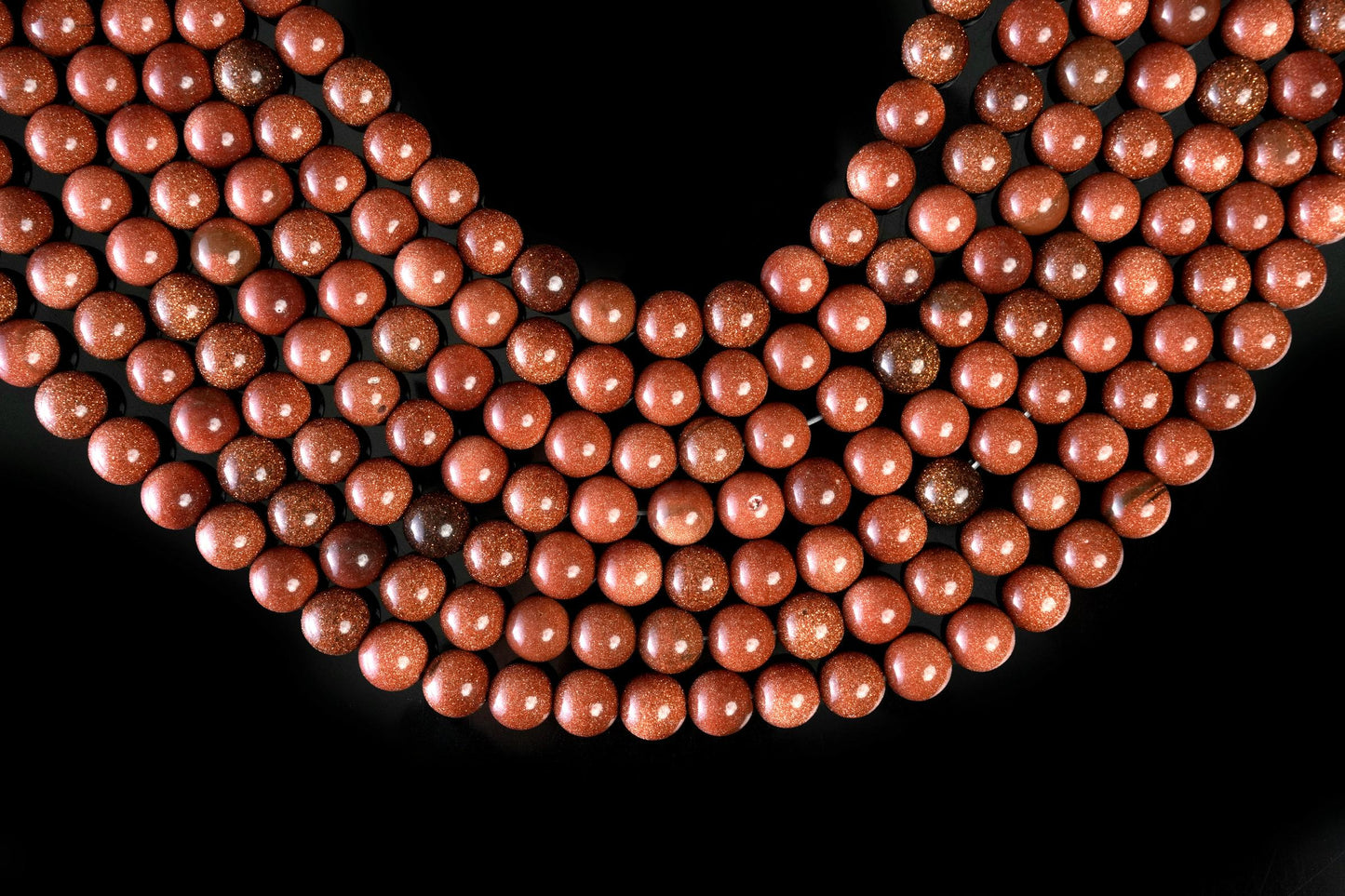 Natural Golden Sandstone Gemstone Round Smooth Beads String 15.5 Inches Long 4/6/8/10 MM for Jewelry Making and Crafting - AS & JG
