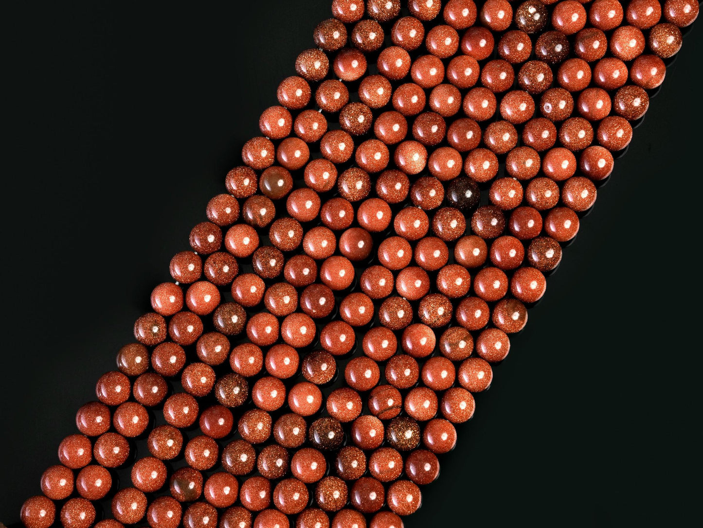 Natural Golden Sandstone Gemstone Round Smooth Beads String 15.5 Inches Long 4/6/8/10 MM for Jewelry Making and Crafting - AS & JG