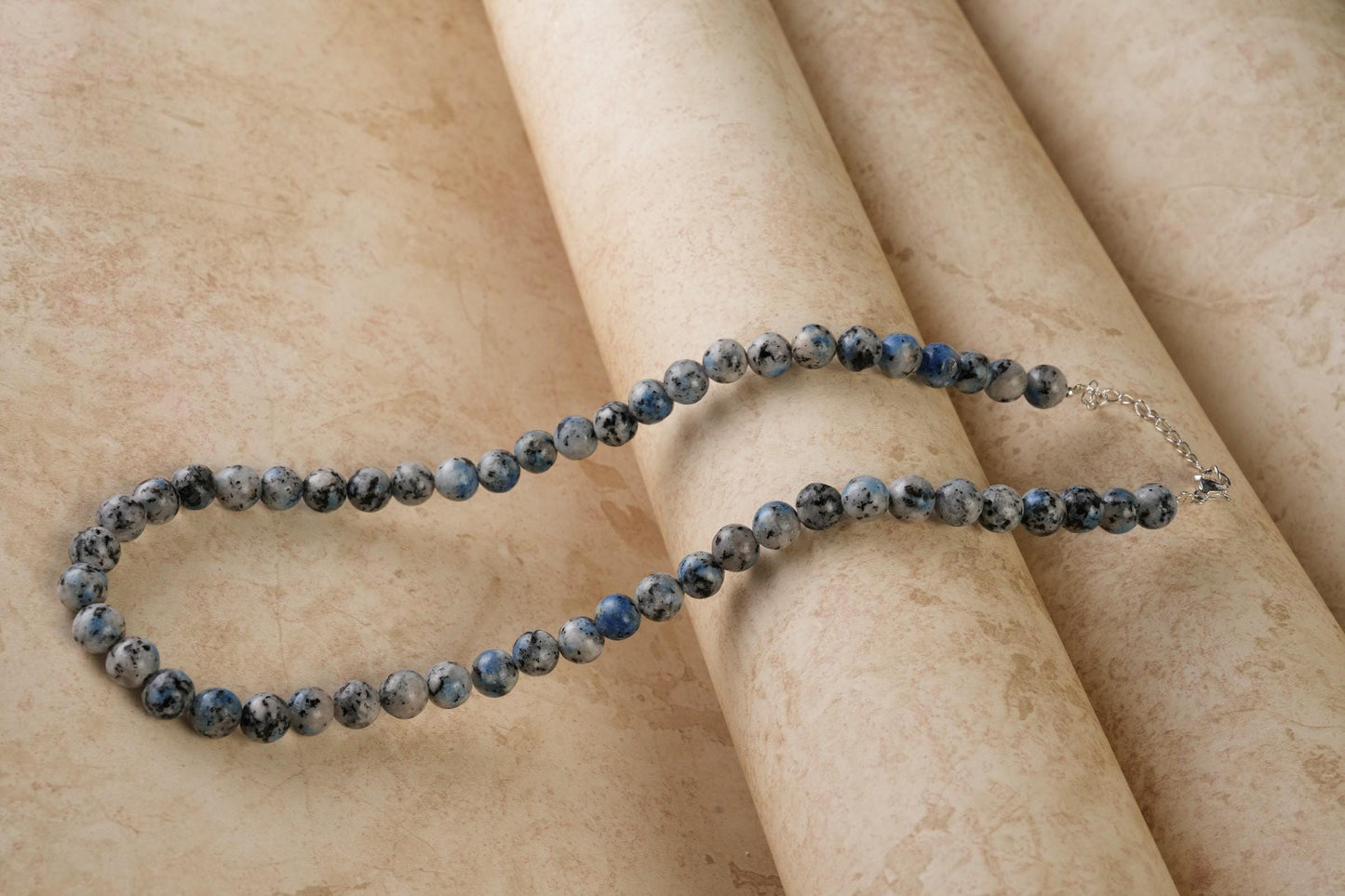 Genuine K2 Jasper Beads Necklace / Handcrafted Adjustable Mala Necklace / 8 MM Round Smooth Beaded Necklace Jewelry For Her - AS & JG