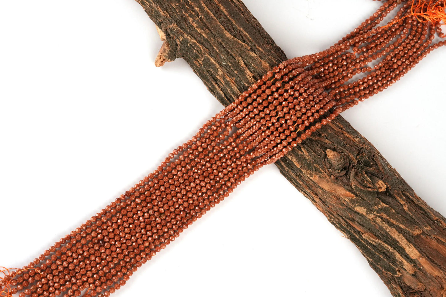 Natural Golden Sandstone Gemstone Round Micro Faceted Beads String 15.5 Inches Long 2/3/4/6 MM for Jewelry Making and Crafting - AS & JG