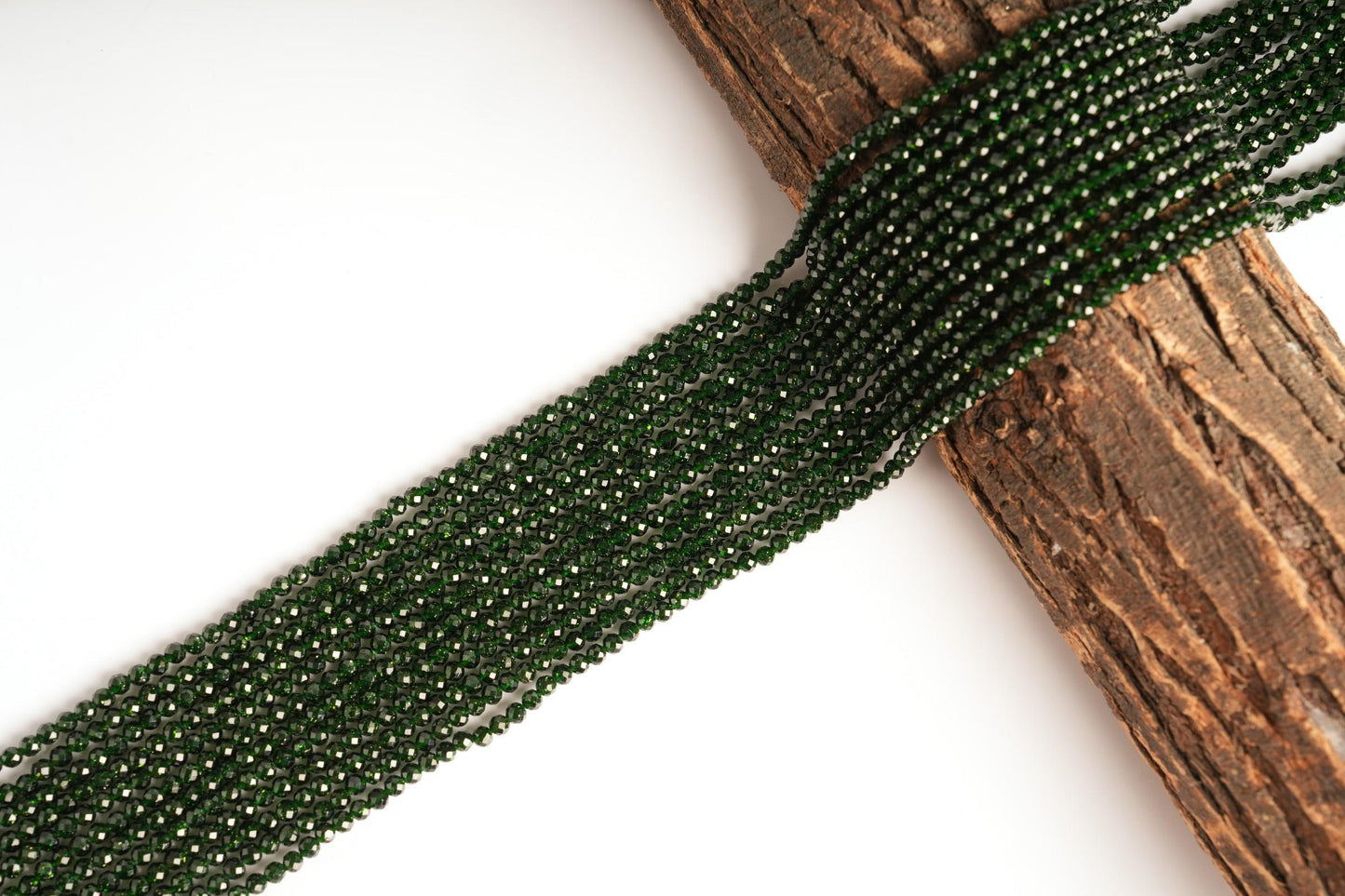 Natural Green Sandstone Gemstone Round Micro Faceted Beads String 15.5 Inches Long 2/3/4/6 MM for Jewelry Making and Crafting - AS & JG