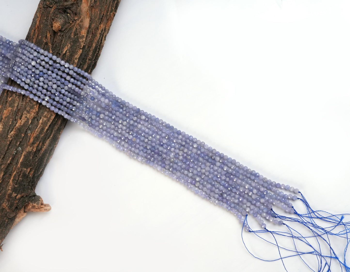 Natural Tanzanite Gemstone Round Micro Faceted Beads String 15.5 Inches Long 2/3/4/6 MM for Jewelry Making and Crafting - AS & JG
