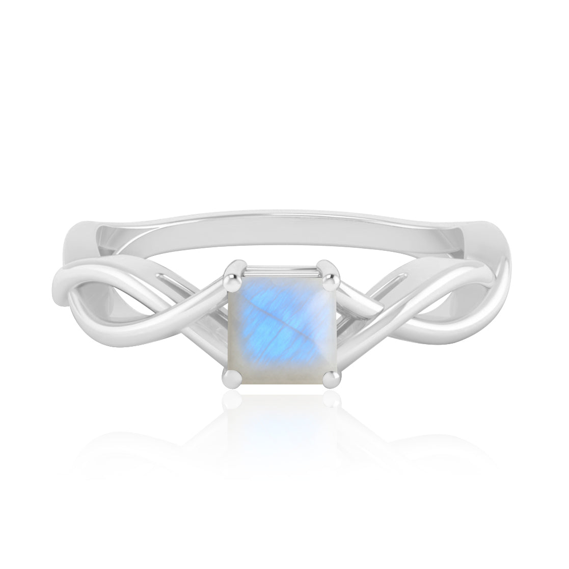 Celtic Knot Inspired Ring | Sterling Silver Birthstone Ring | Genuine Gemstone Studded Ring | Personalized Promise Ring | Gift for Her