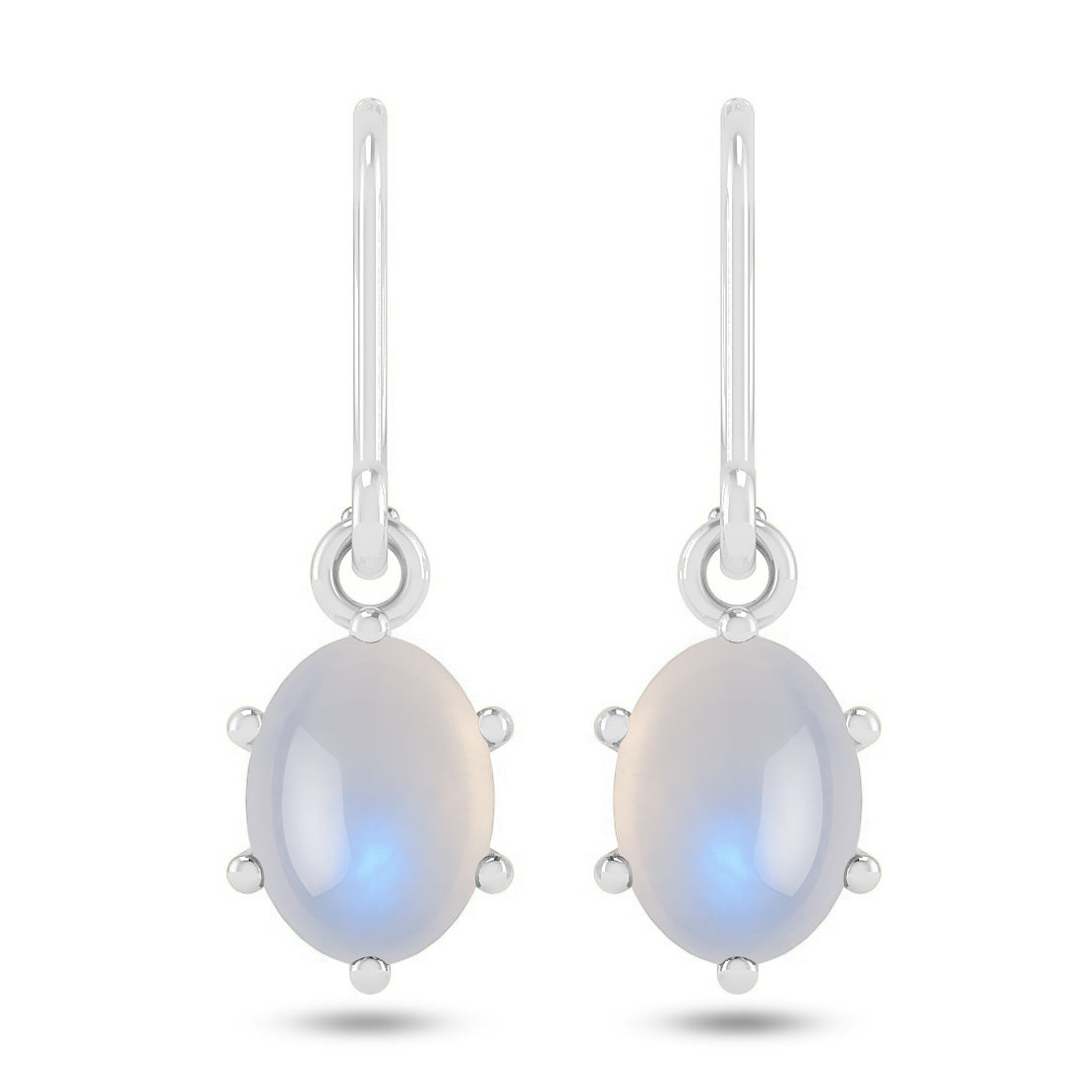 Oval Halo Drop Earrings | 925 Sterling Silver Birthstone Stud Earrings | Diamond Accent Gemstone Earrings | 15 Birthstone Options | Gift for Women (Copy)