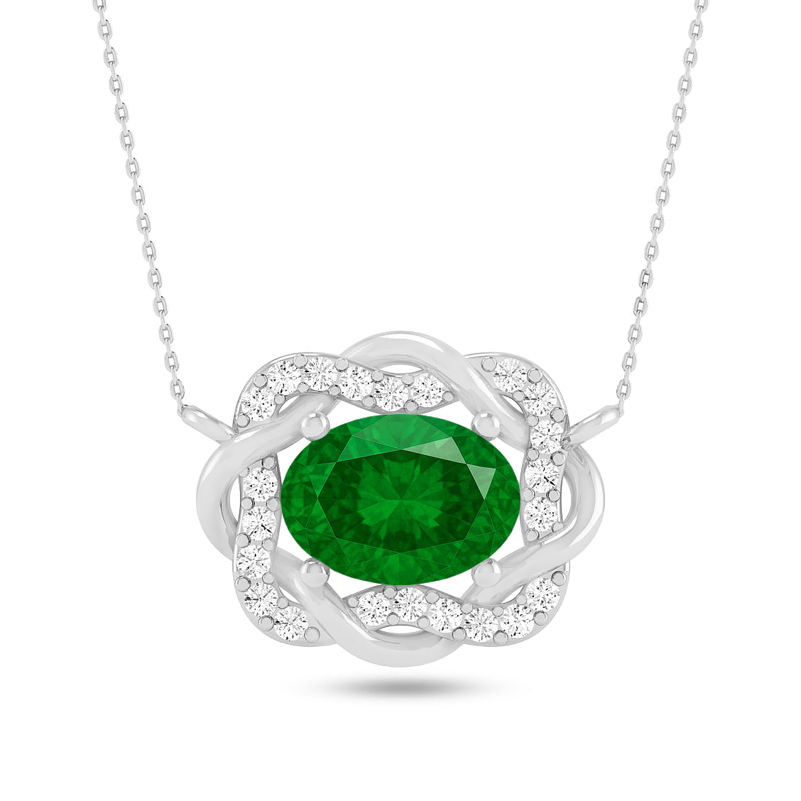 Celtic Knot Halo Pendant | Starburst Pendant | Heart Knot Teardrop Pendant | Sterling Silver Birthstone Necklace | Diamond Accent | Adjustable Chain | 15 Gemstone Choices