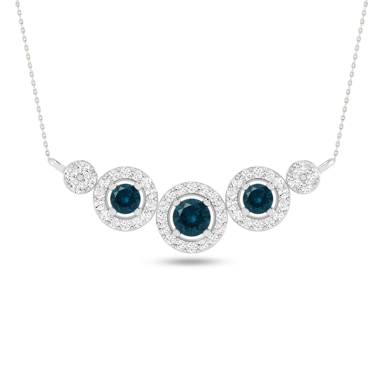 Journey Circle Necklace | Starburst Pendant | Heart Knot Teardrop Pendant | Sterling Silver Birthstone Necklace | Diamond Accent | Adjustable Chain | 15 Gemstone Choices