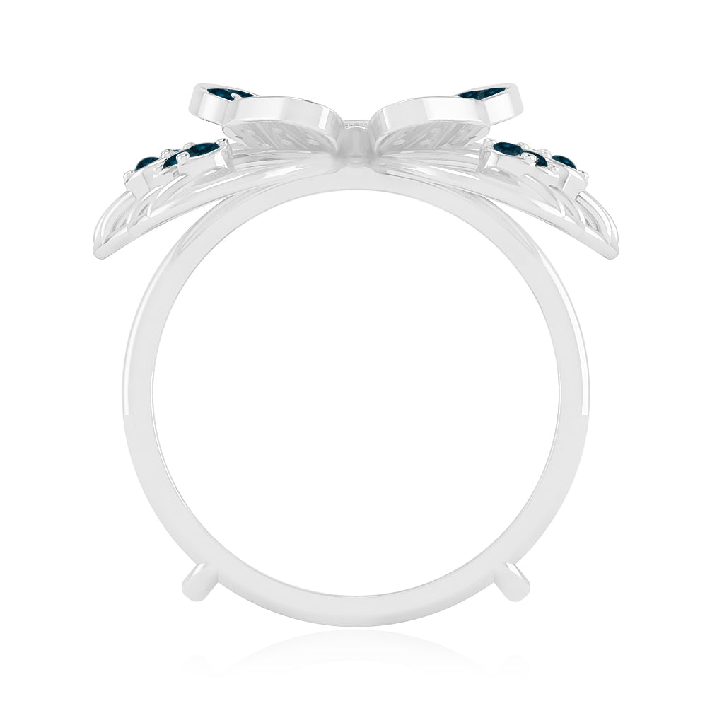 Butterfly Ring | Sterling Silver Birthstone Ring | Genuine Gemstone Ring | Personalized Promise Ring | Gift for Her