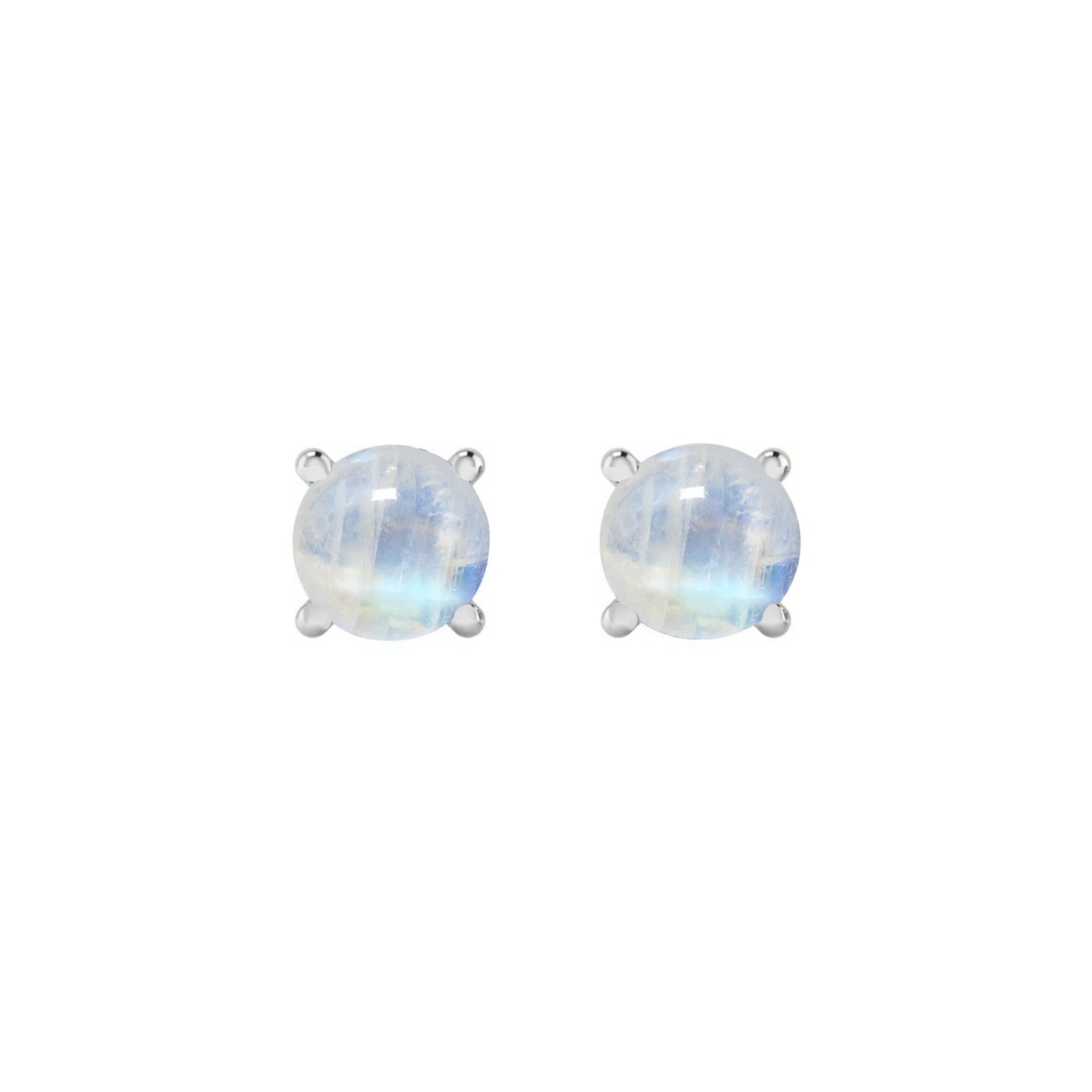 925 Sterling Silver Birthstone Stud Earrings | Diamond Accent Gemstone Earrings | 15 Birthstone Options | Gift for Women
