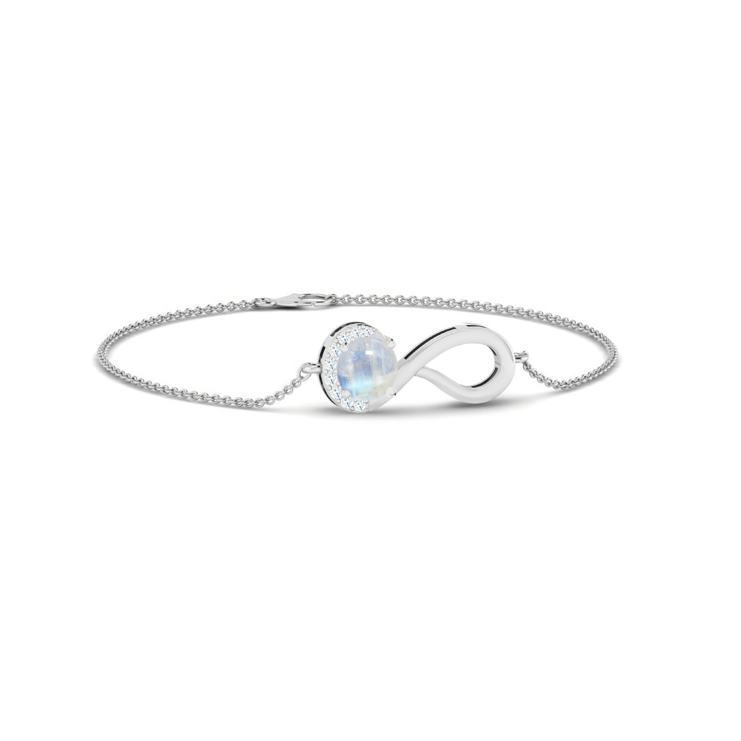 Infinity Bracelet | Sterling Silver Birthstone Bracelet | Adjustable Chain | 15 Gemstone Choices | Personalized Gemstone Bracelet Floral Vine Bracelet Canter piece
