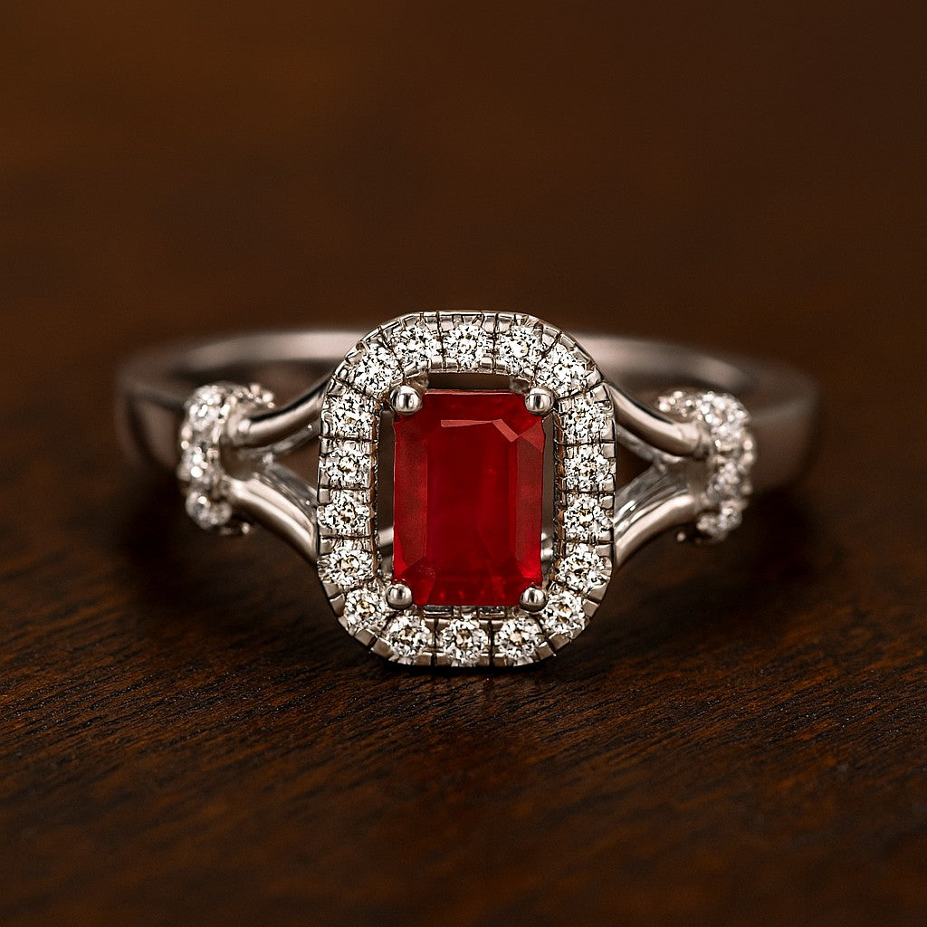 Twisted Split Shank Ring | Sterling Silver Birthstone Ring | Genuine Gemstone Studded Ring | Personalized Promise Ring | Gift for Her