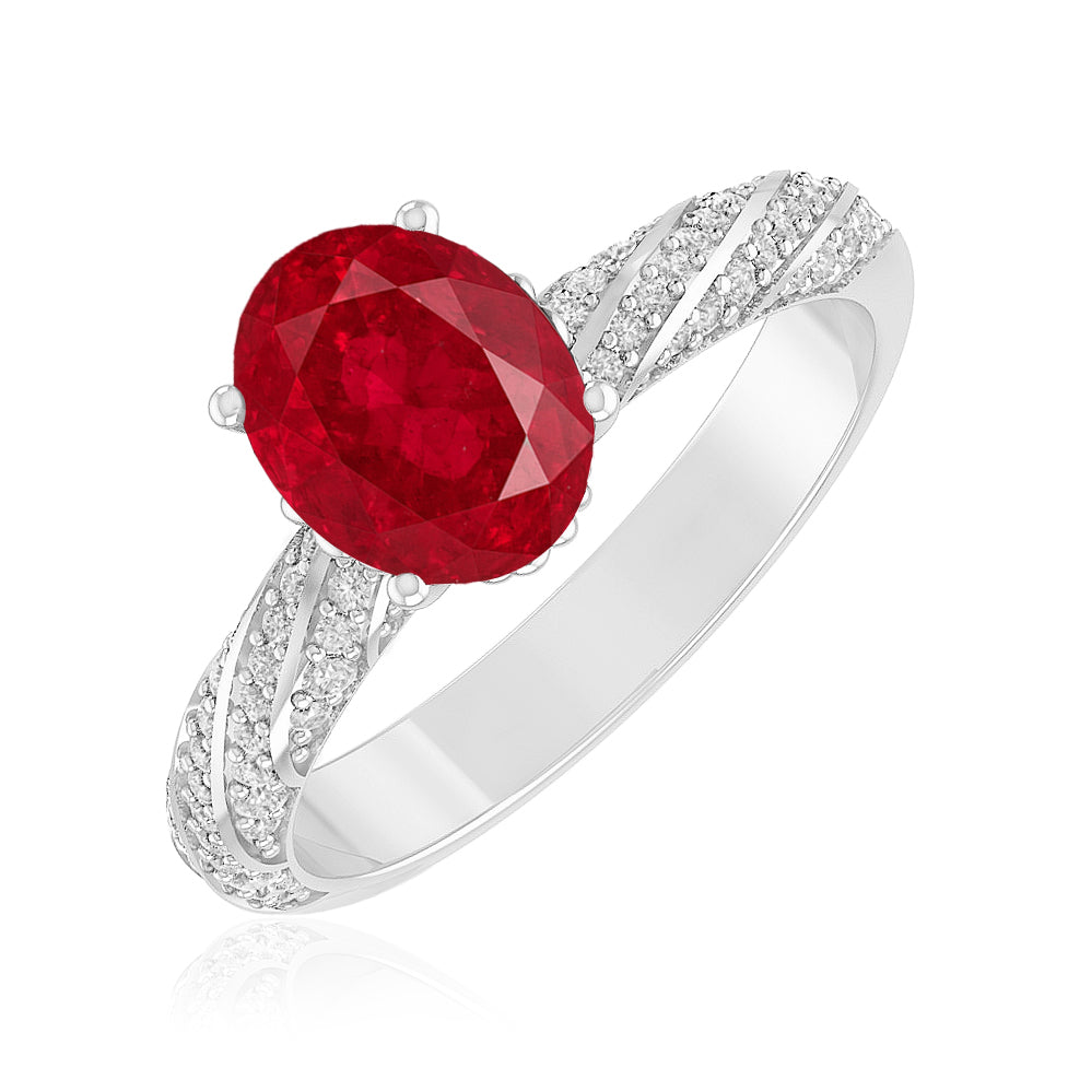 Halo Solitaire Ring | Sterling Silver Birthstone Ring | Genuine Gemstone & Diamond Studded Ring | Personalized Promise Ring | Gift for Her