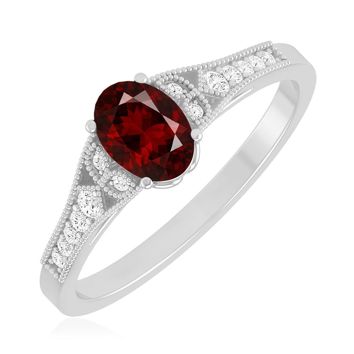 Classic Three-Stone Solitaire Ring | Sterling Silver Birthstone Ring | Genuine Gemstone & Diamond Studded Ring | Personalized Promise Ring | Gift for Her