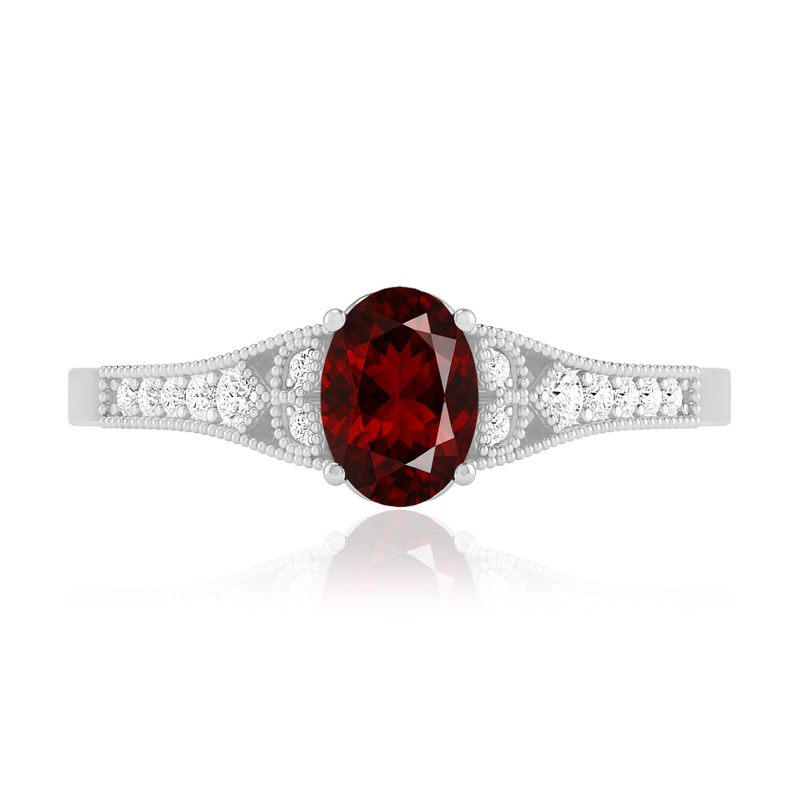 Classic Three-Stone Solitaire Ring | Sterling Silver Birthstone Ring | Genuine Gemstone & Diamond Studded Ring | Personalized Promise Ring | Gift for Her