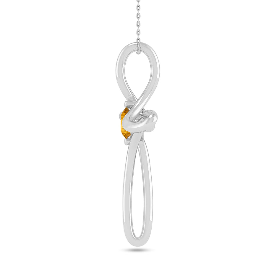 Infinity Cross Pendant | Sterling Silver Birthstone Necklace | Adjustable Chain | 15 Gemstone Choices | Personalized Gemstone Pendant