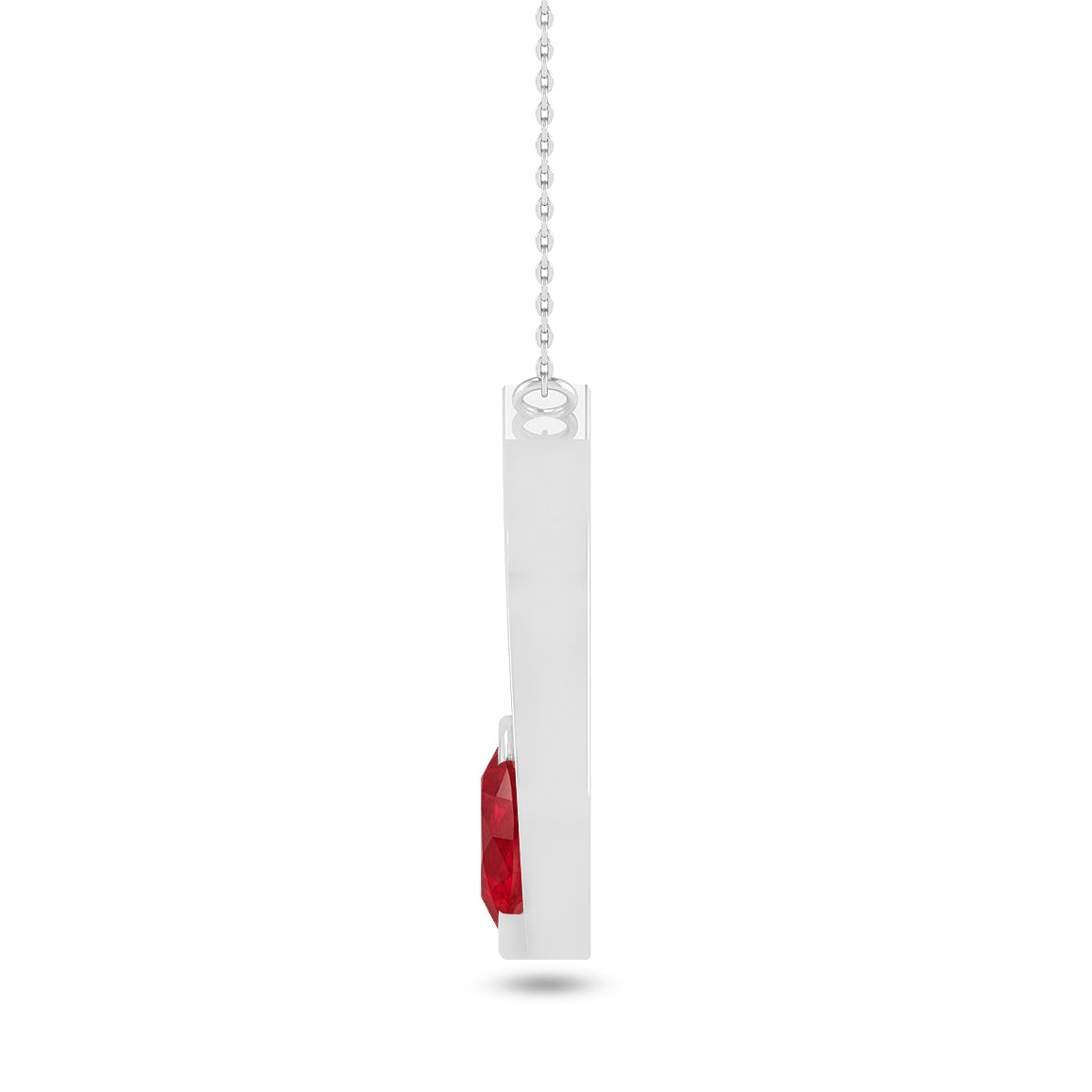 Teardrop Halo Pendant | Starburst Pendant | Heart Knot Teardrop Pendant | Sterling Silver Birthstone Necklace | Diamond Accent | Adjustable Chain | 15 Gemstone Choices