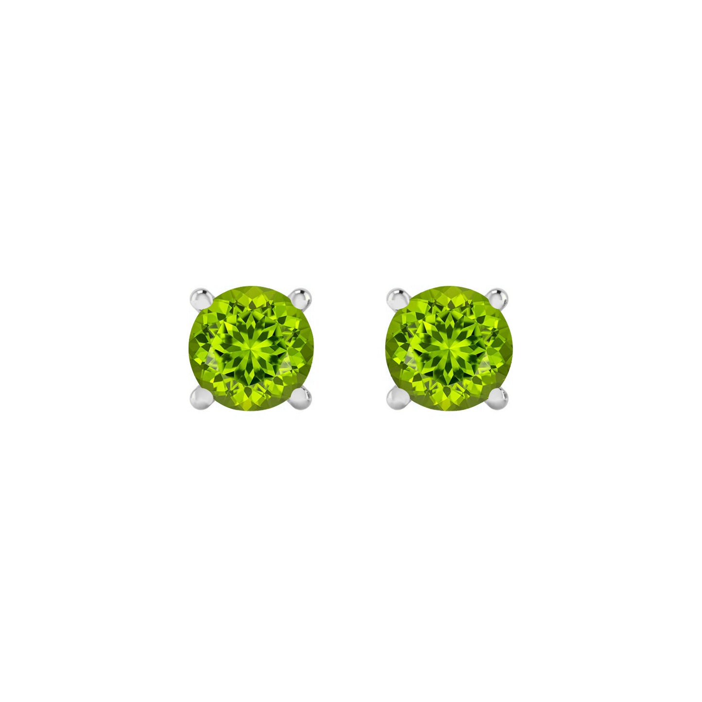 925 Sterling Silver Birthstone Stud Earrings | Diamond Accent Gemstone Earrings | 15 Birthstone Options | Gift for Women