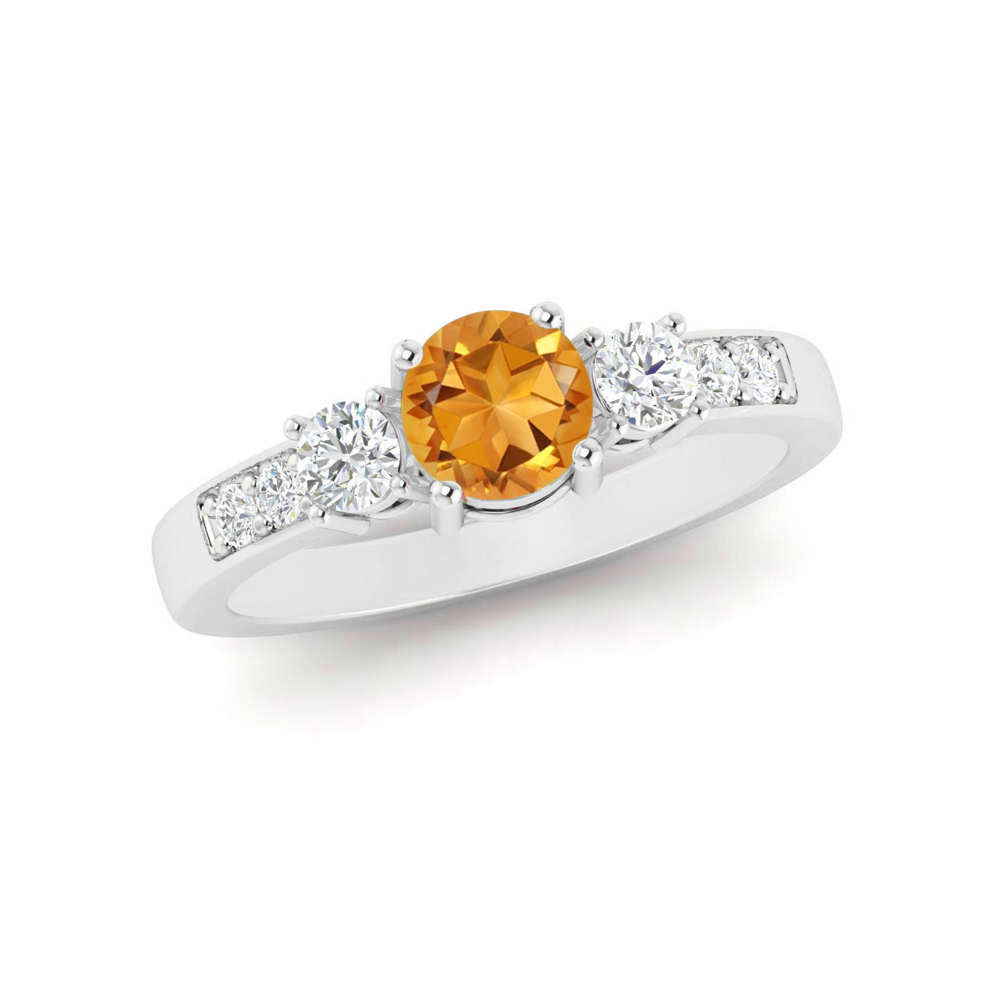 Sterling Silver Birthstone Ring | Genuine Gemstone & Diamond Studded Ring | Personalized Promise Ring | Gift for Her