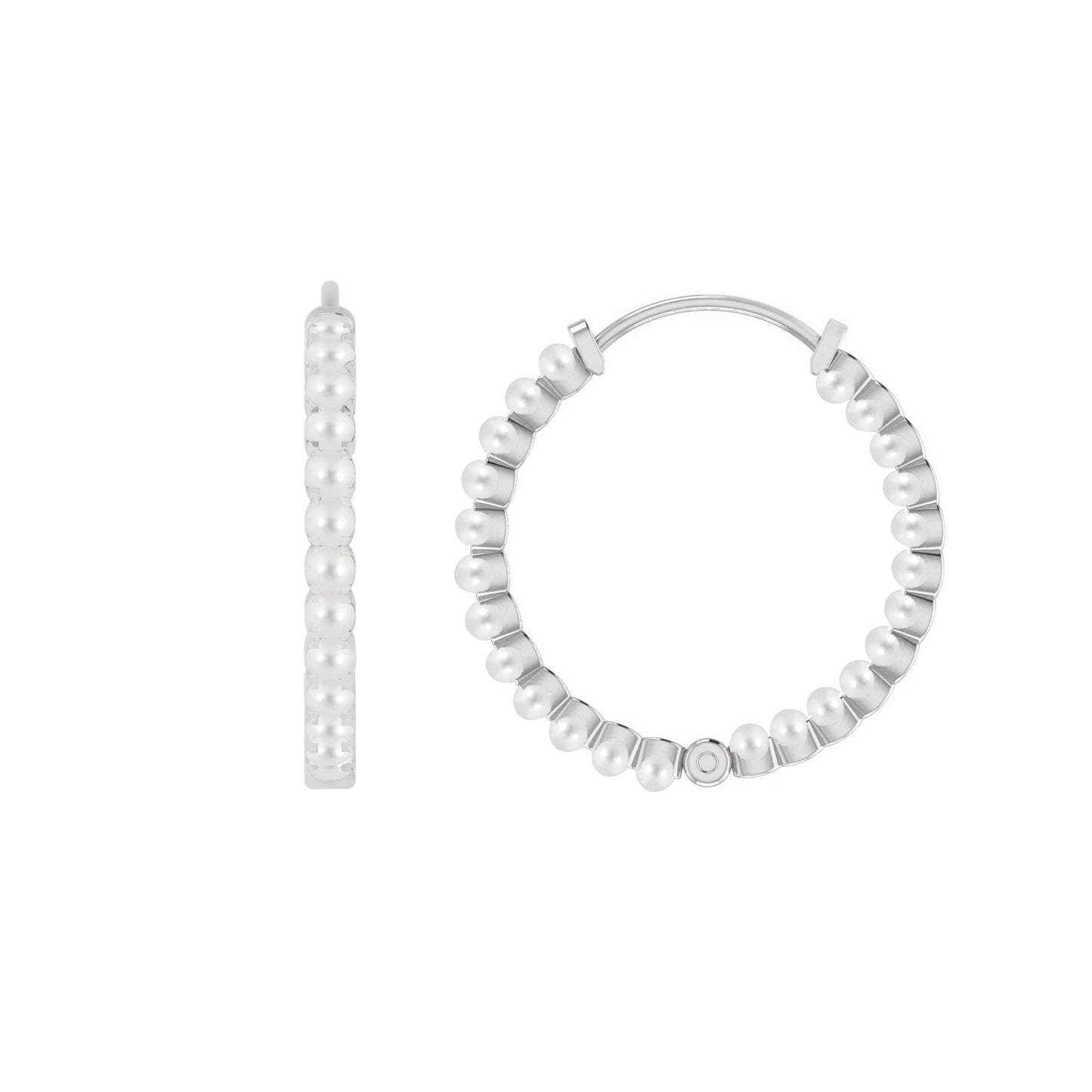 Inside-Out Hoop Earrings | 925 Sterling Silver Birthstone Stud Earrings | Diamond Accent Gemstone Earrings | 15 Birthstone Options | Gift for Women