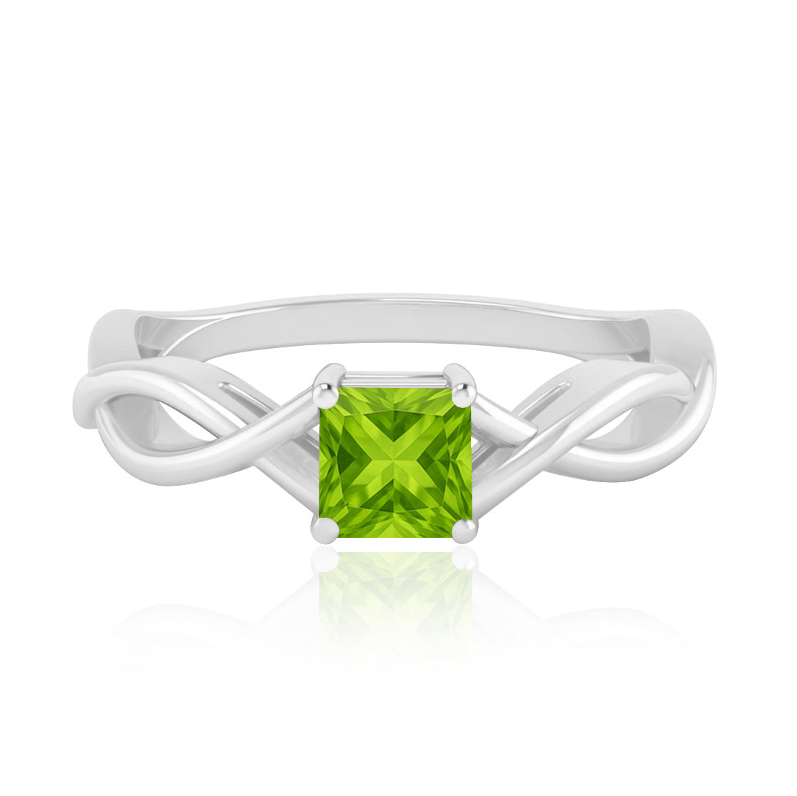 Celtic Knot Inspired Ring | Sterling Silver Birthstone Ring | Genuine Gemstone Studded Ring | Personalized Promise Ring | Gift for Her