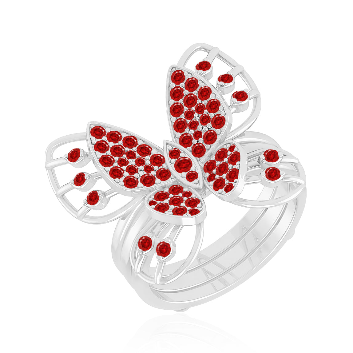 Butterfly Ring | Sterling Silver Birthstone Ring | Genuine Gemstone Ring | Personalized Promise Ring | Gift for Her