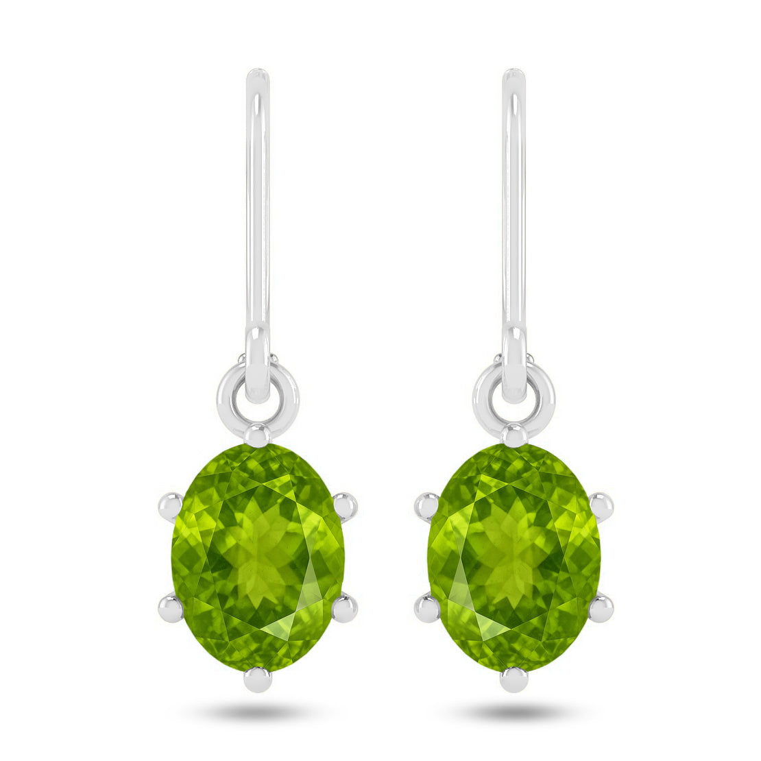 Oval Halo Drop Earrings | 925 Sterling Silver Birthstone Stud Earrings | Diamond Accent Gemstone Earrings | 15 Birthstone Options | Gift for Women (Copy)
