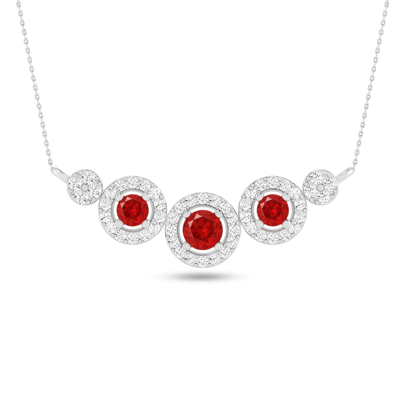 Journey Circle Necklace | Starburst Pendant | Heart Knot Teardrop Pendant | Sterling Silver Birthstone Necklace | Diamond Accent | Adjustable Chain | 15 Gemstone Choices