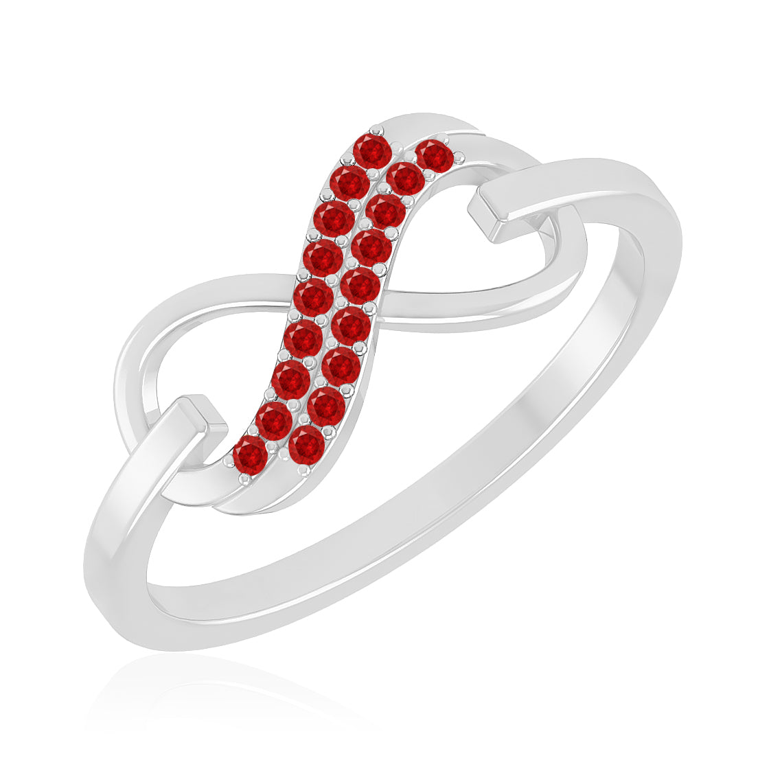 Paperclip Link Ring | Sterling Silver Birthstone Ring | Genuine Gemstone & Diamond Studded Ring | Personalized Promise Ring | Gift for Her
