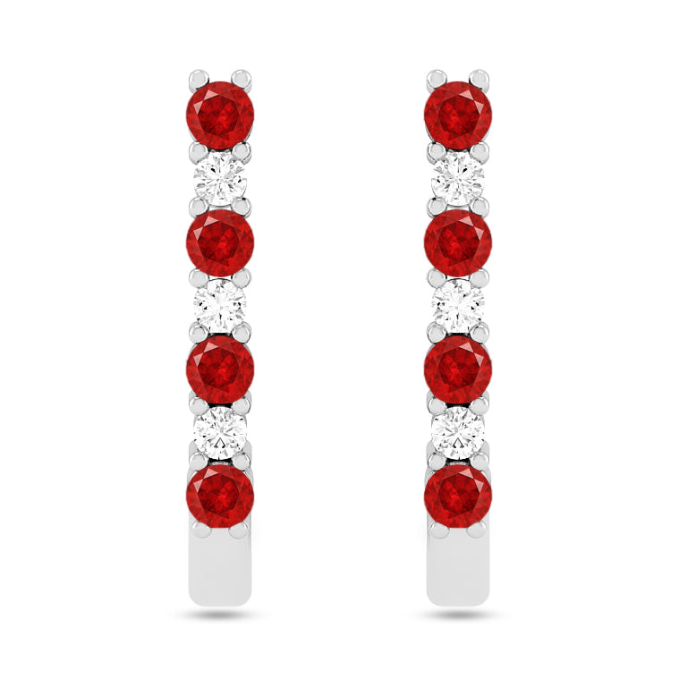 Bar Stud Earrings | 925 Sterling Silver Birthstone Stud Earrings | Diamond Accent Gemstone Earrings | 15 Birthstone Options | Gift for Women