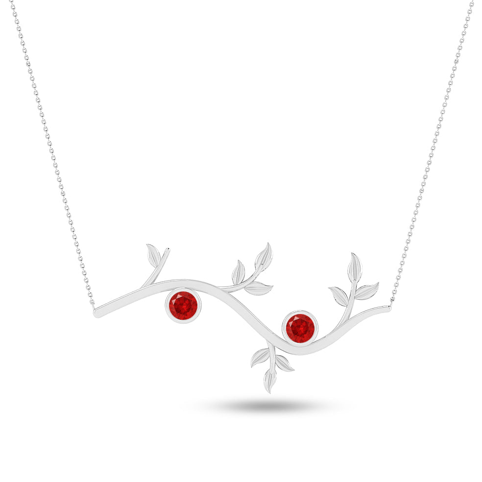 Cross Pendant Necklace | Sterling Silver Birthstone Necklace | Adjustable Chain | 15 Gemstone Choices | Personalized Gemstone Pendant