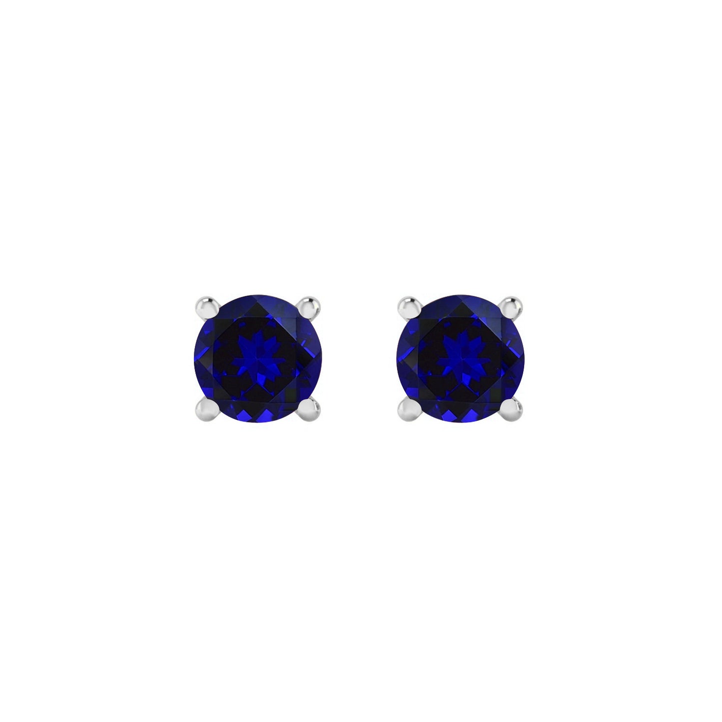 925 Sterling Silver Birthstone Stud Earrings | Diamond Accent Gemstone Earrings | 15 Birthstone Options | Gift for Women
