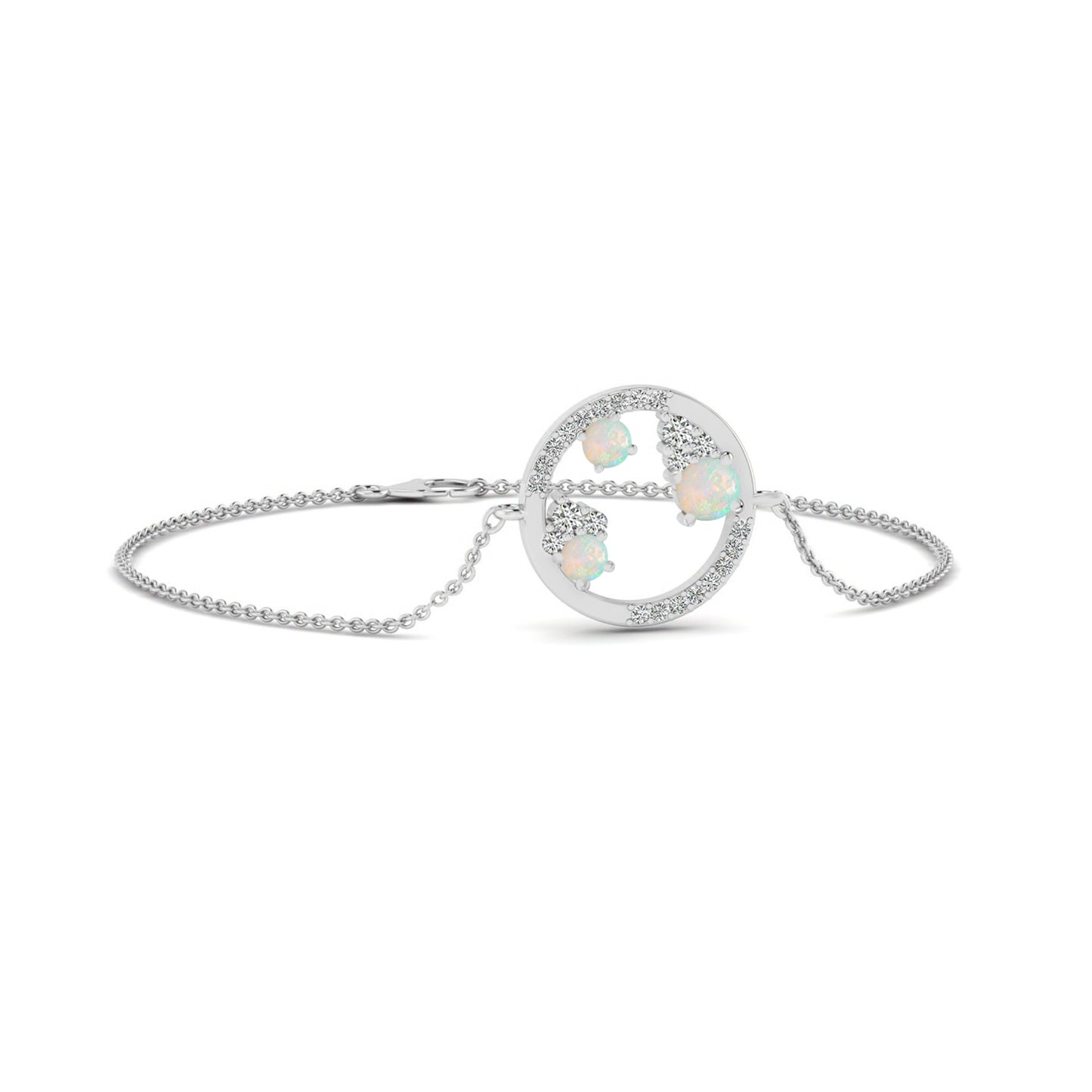 Constellation Circle Bracelet | Sterling Silver Birthstone Bracelet | Adjustable Chain | 15 Gemstone Choices | Personalized Gemstone Bracelet