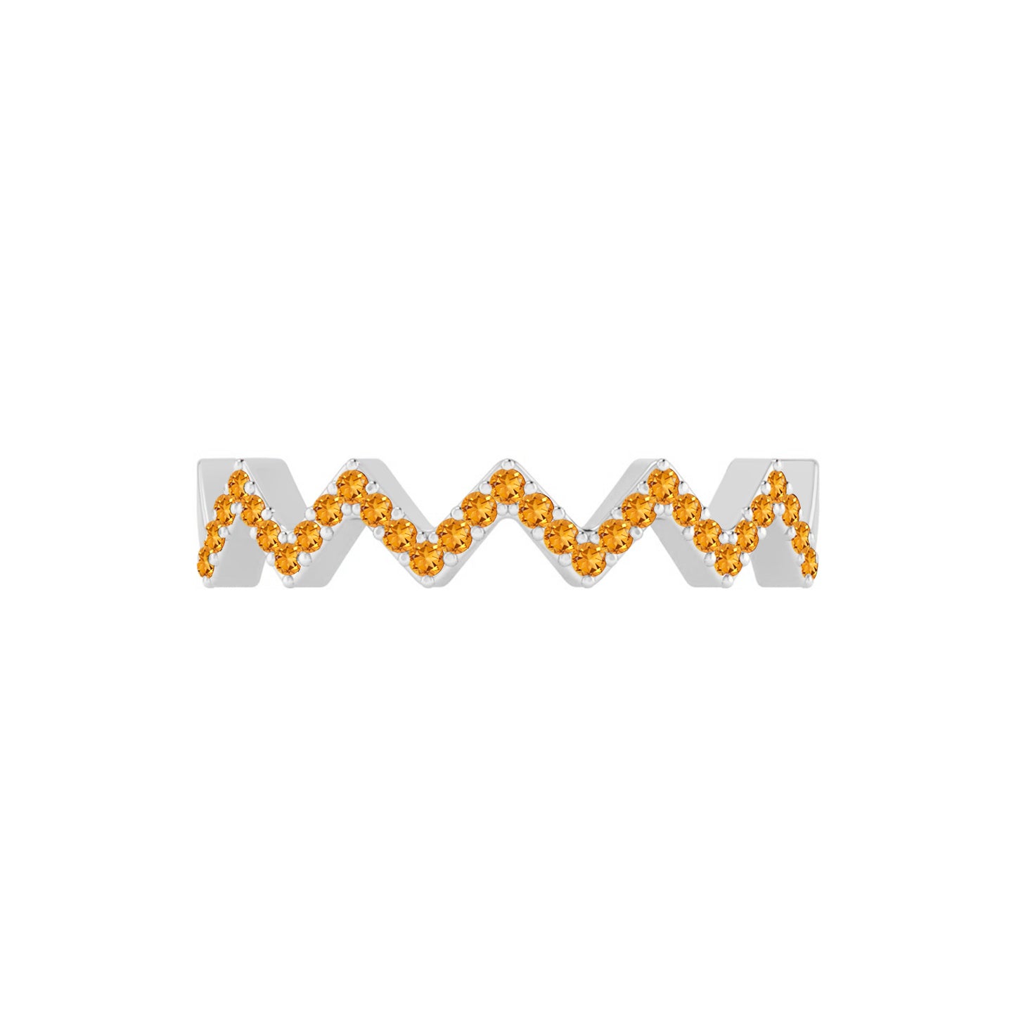 Chevron Stackable Band | Sterling Silver Birthstone Ring | Genuine Gemstone Studded Ring | Personalized Promise Ring | Gift for Her