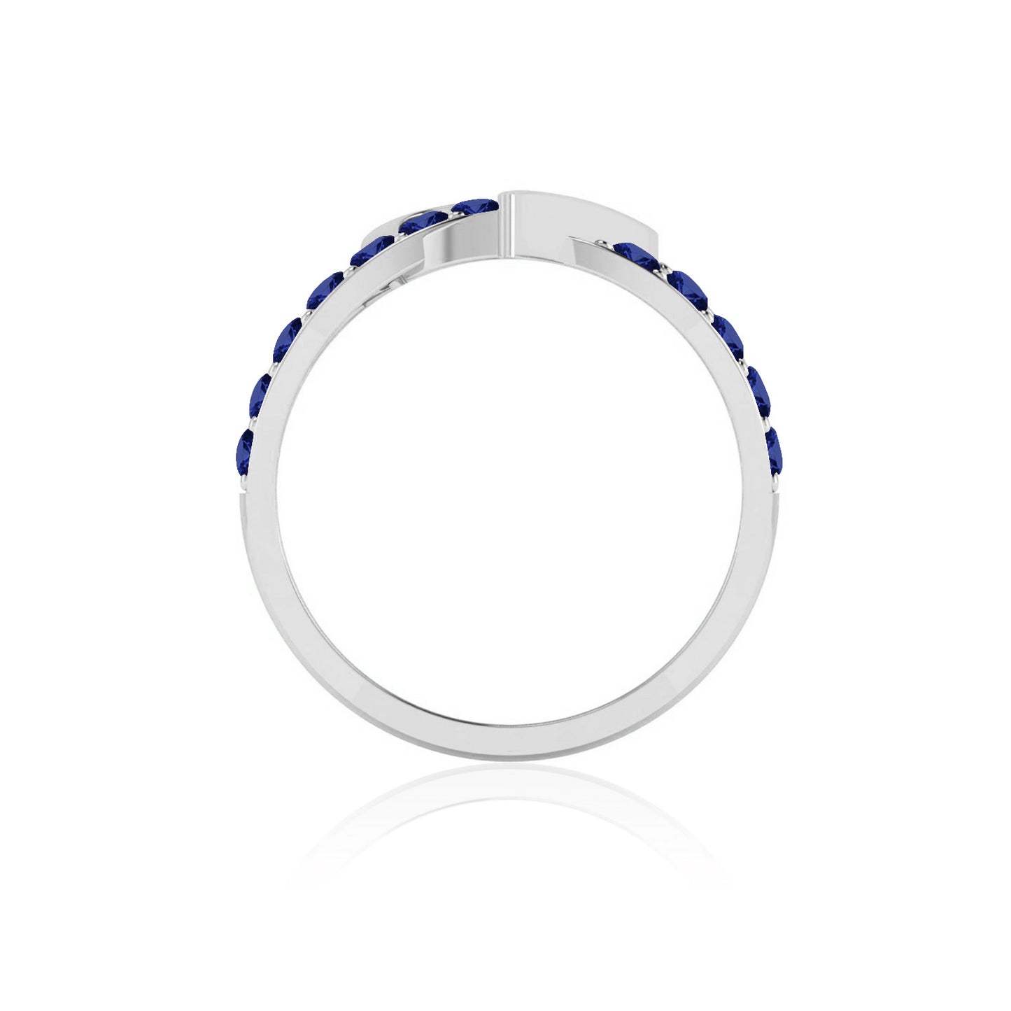 Heart Infinity Ring | Sterling Silver Birthstone Ring | Genuine Gemstone & Diamond Studded Ring | Personalized Promise Ring | Gift for Her