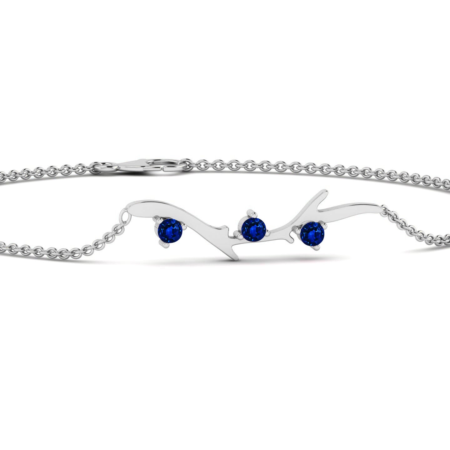 Heartbeat Bracelet | Sterling Silver Birthstone Bracelet | Adjustable Chain | 15 Gemstone Choices | Personalized Gemstone Bracelet