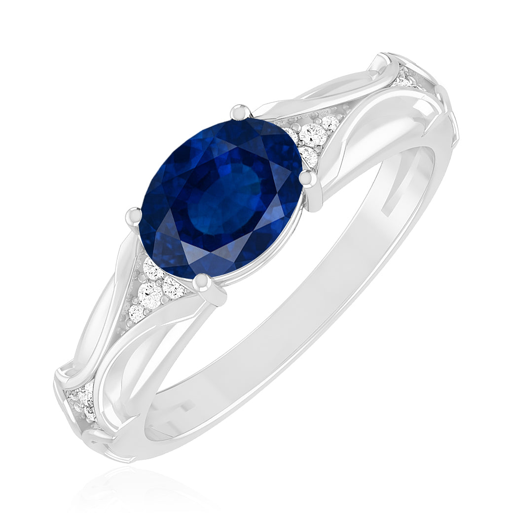 Bypass Solitaire Ring | Sterling Silver Birthstone Ring | Genuine Gemstone Studded Ring | Personalized Promise Ring | Gift for Her