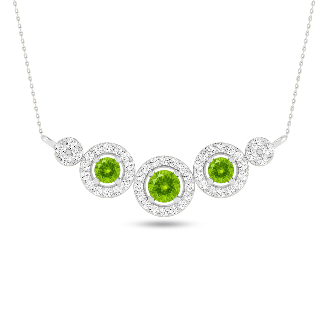 Journey Circle Necklace | Starburst Pendant | Heart Knot Teardrop Pendant | Sterling Silver Birthstone Necklace | Diamond Accent | Adjustable Chain | 15 Gemstone Choices